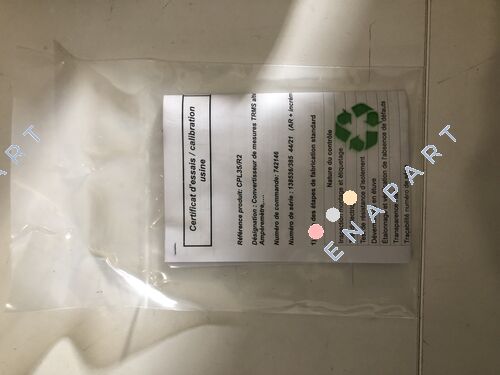 Individual factory test certificate for CPL35/R2