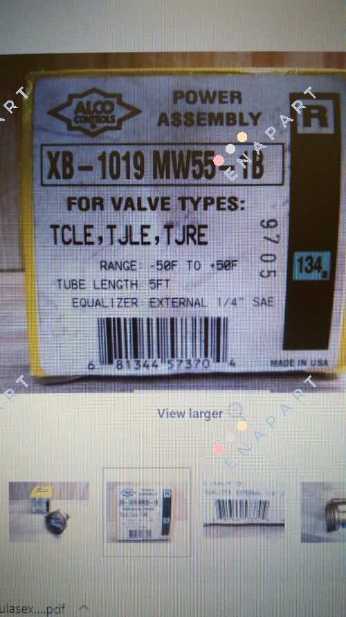 P/N: 803379, Type: XB1019-MW55-1B Ventiloberteil