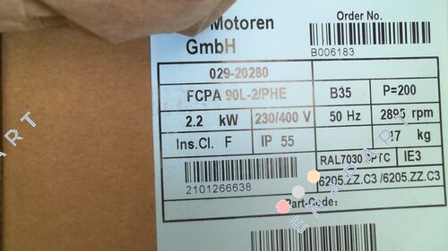 FCA 90L-2 /PHE Radialventilator mit doppeltem Einlass