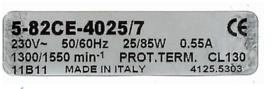 5-82CE-4025/7 des Motors