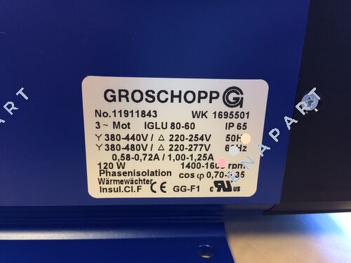 IGLU 80-60 + Typ: Z3 i= 1155:1 Getriebemotor + doppeltes Schneckengetriebe