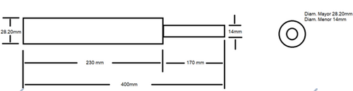 Z 10 28 0150 0 0470 WG35 WG35 00250N /5/Si (Z10-28ST-06985) Spannungsgasfeder