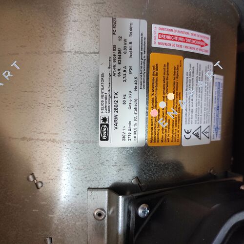 VARW 280/2 TK (06659/035) Hochdruck-Leitungsventilator mit gemischtem Durchfluss