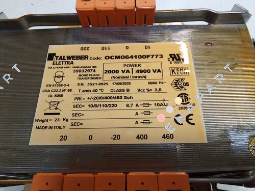 CTOCM064100F773 ZUGELASSENER EINPHASIGER TRENNTRANSFORMATOR