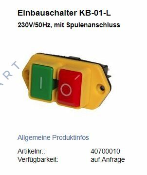 40700010 Einbauschalter