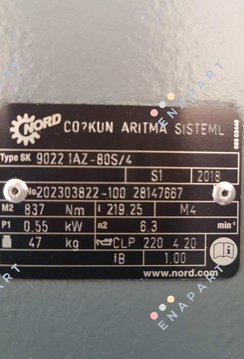 Type: SK 9022 1AZ-80S/4 Kegelstirnradgetriebemotor