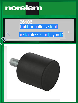 26106-02000855 Gummipuffer Stahl oder Edelstahl, Typ D