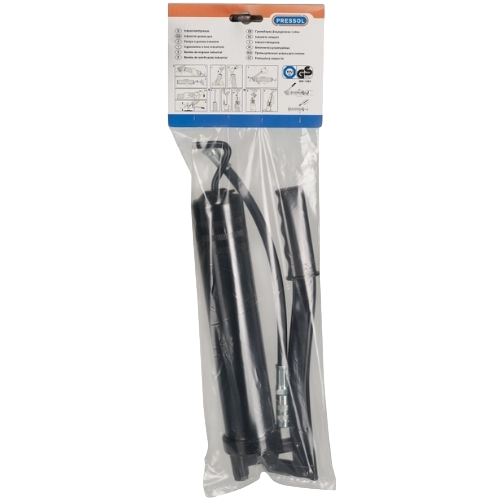 Industrial grease guns in self-service package