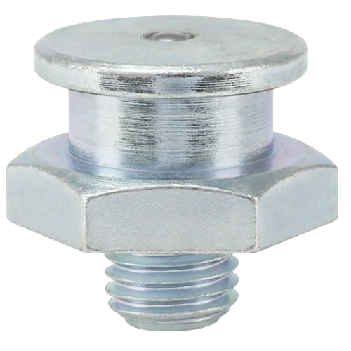 Button head grease nipples M1, head diameter 16 mm,acc to DIN 3404, galvanized, hexagon version, roundhead