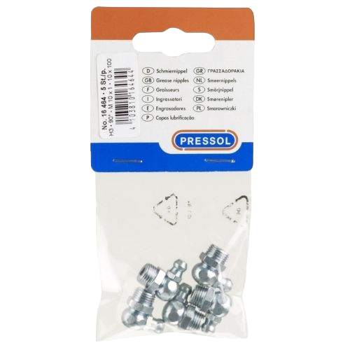 Hydraulic grease nipples H3, 90°, 5 pcs. in polybag with headcard