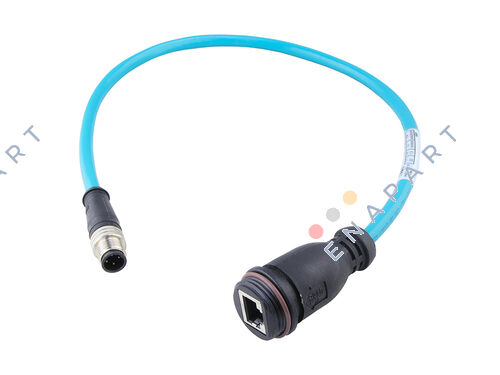 1300480210, E51A03002M005 Micro-Change (M12) to Brad RJ-LNxx RJ-45 Doppelkonfektioniertes Kabelset