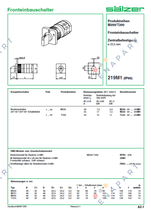 M220-61049-219M1 Stufenschalter