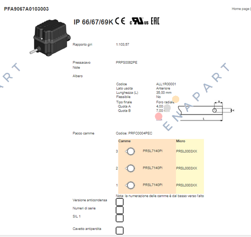 PFA9067A0103003 EINFACHER DREHENDSCHALTER