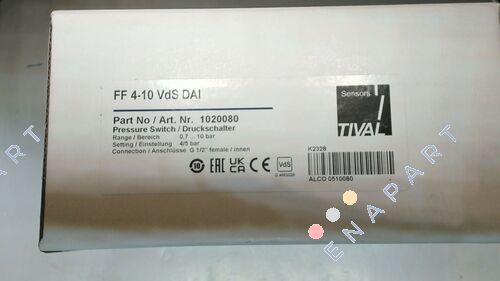 P/N: 1020080, Type FF4- 10 VdS DAI Druckschalter mit Perbunan- Membrane
