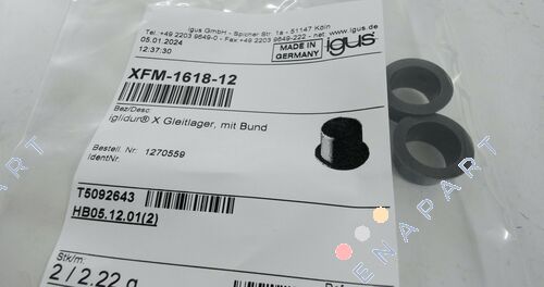 XFM-1618-12 zylindrisches Gleitlager mit Bund