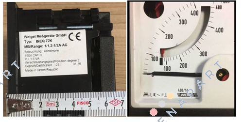 BIEQ72K Bimetall-Dreheiseninstrument AC (674.124.1000)  Ampermeter