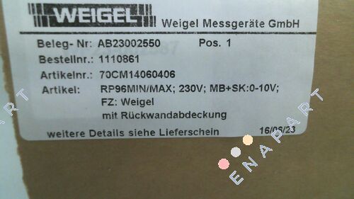 RP96MIN/MAX ein Display mit 2 Schwellenwerten